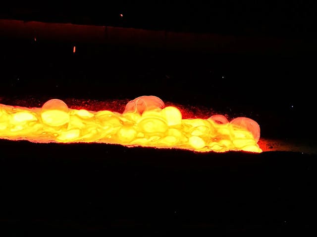 lava flowing