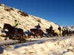 Horseback riding in Iceland during winter