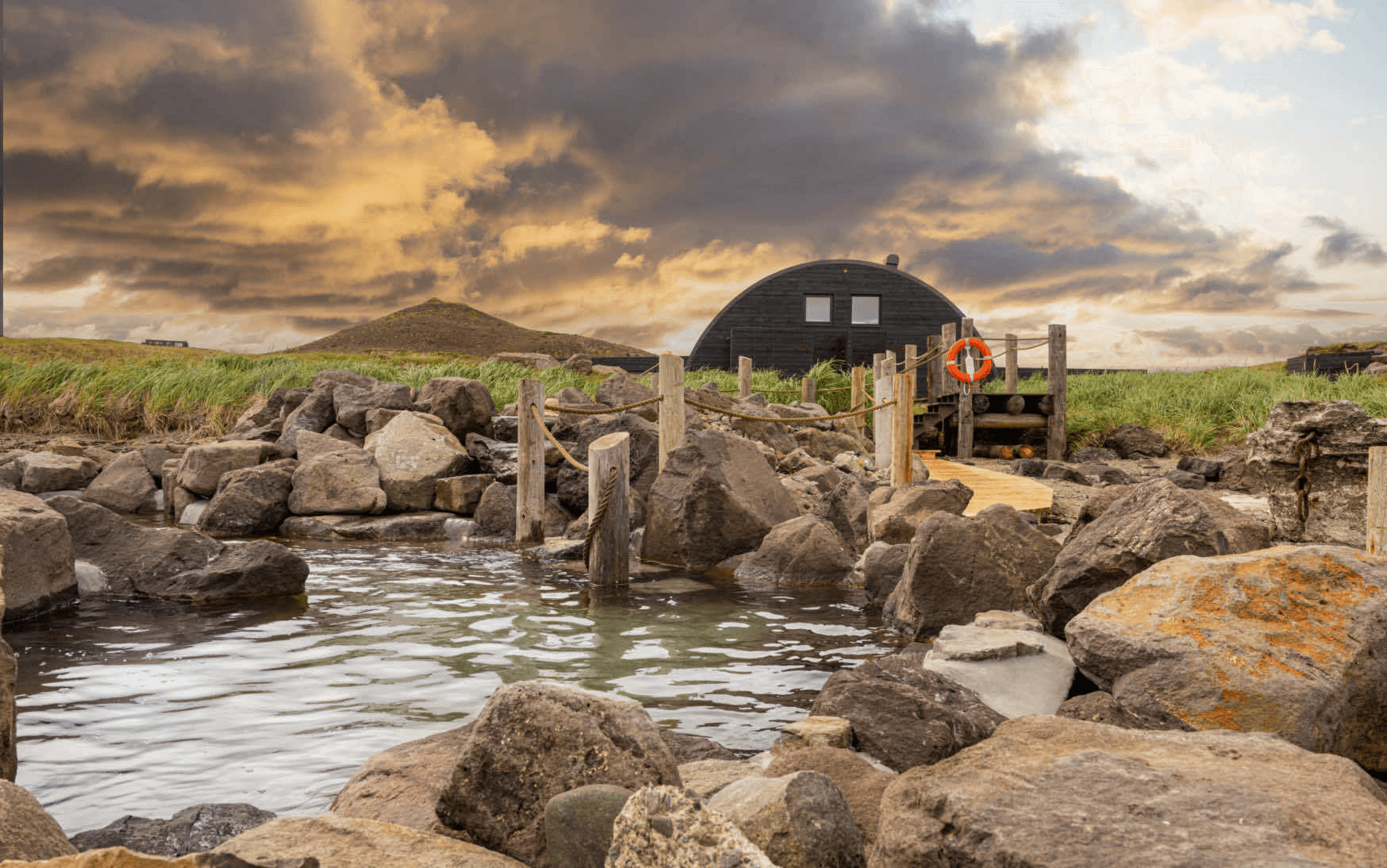 Old house and a geothermal hot tub