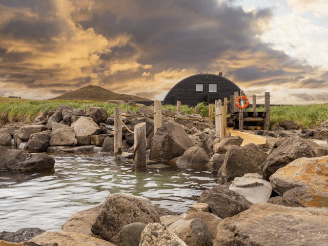 Old house and a geothermal hot tub