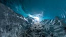 View from inside an ice cave.